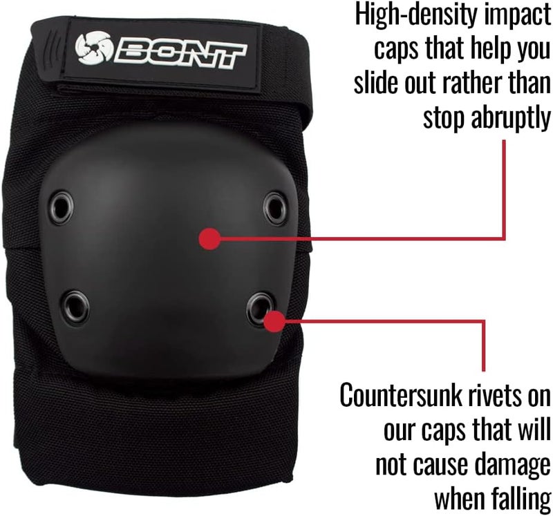 Bont Adult Elbow Skate Pads Protection for Roller Derby, Roller Skate, Park Skate, Ice Skate, Skateboard, Scooter - Image 2